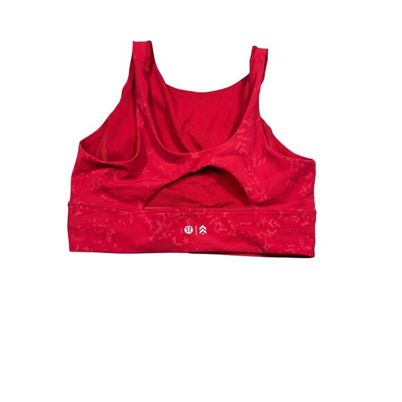 Lululemon x Barry’s Stronger As One Red Sports Bra crop top | Size 12 - Picture 4 of 6